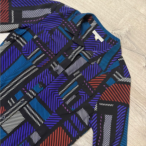 •DANA BUCHMAN• MULTICOLOR BUTTON UP - Picture 3 of 6